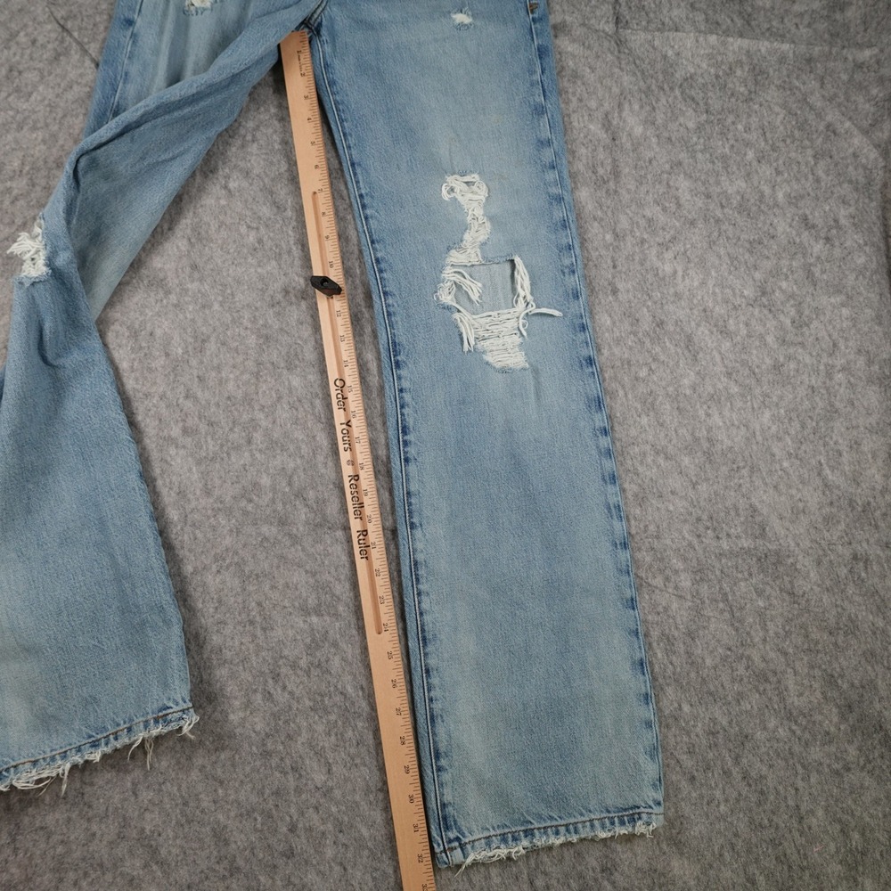 FRAME Jeans Womens 24 Blue Le Jane Sunkissed Distressed Straight Leg - Picture 2 of 11
